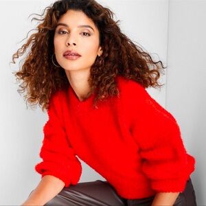 Red Teddy Sweater Future Collective